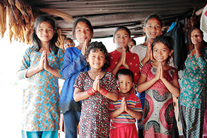ネパール 少女たちの笑顔